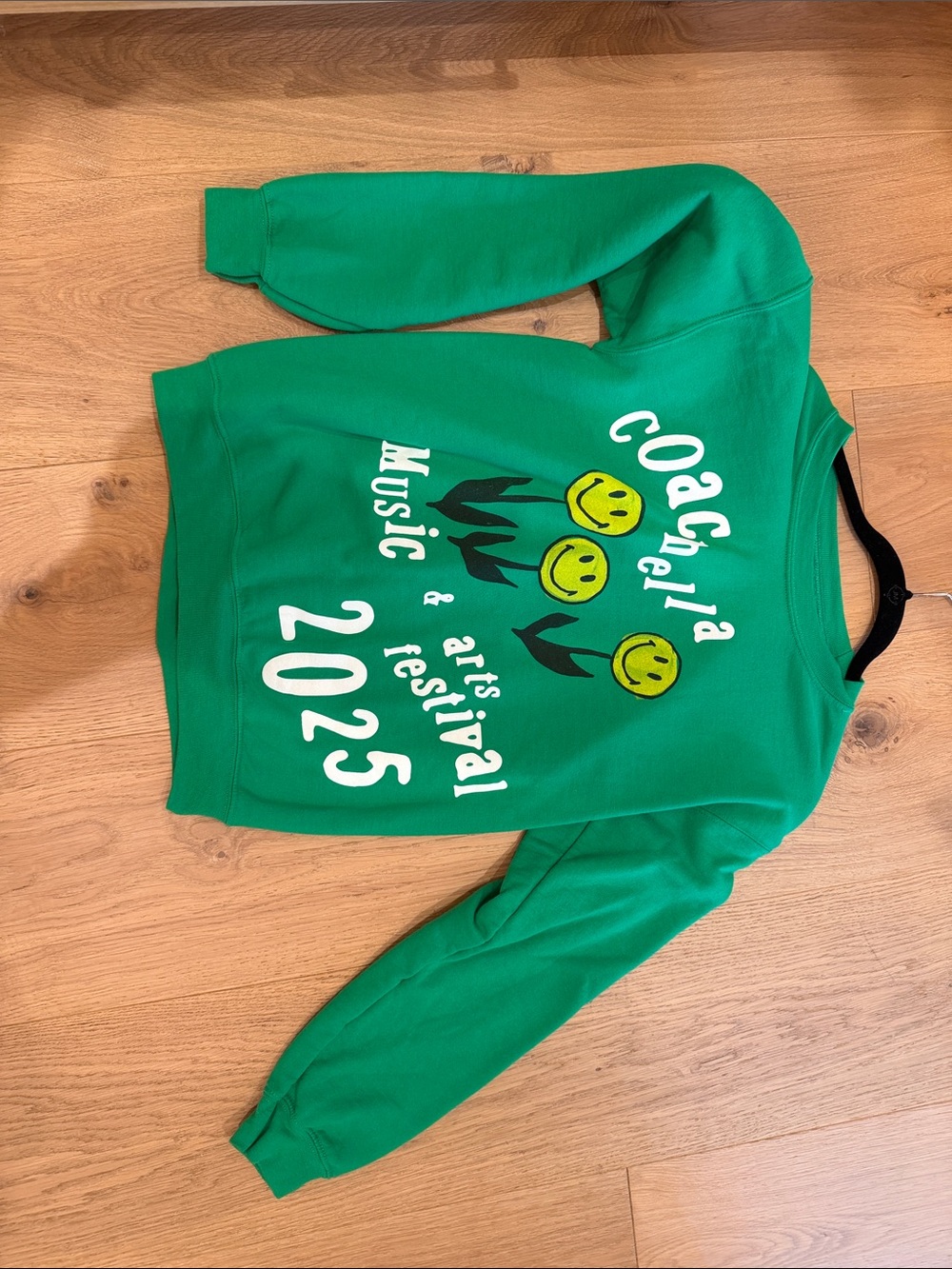 Coachella 2025 Green Crewneck Sweatshirt — Women's Pullover